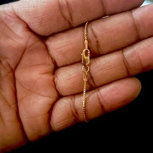 14K Solid Rose Gold Box Link Lobster Clasp in Fine Jewelry